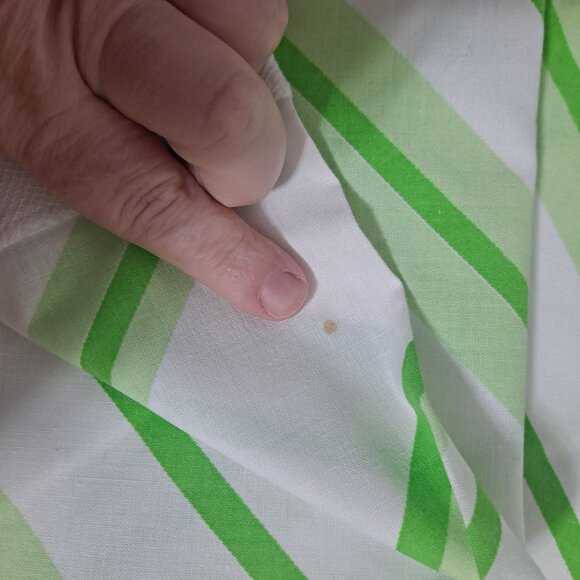 Vintage Pillowcases Cannon Sheets Striped Handmade Unique 22" x 29" MOD 70s - Picture 2 of 6